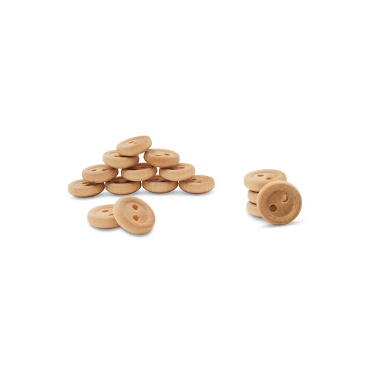 Unfinished Wooden Buttons for Crafts and Sewing Multiple Sizes Available | Woodpeckers